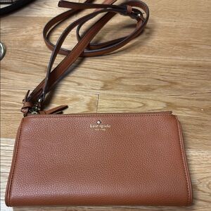 Kate Spade Brown Pebbled Leather Crossbody Bag